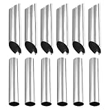 BESPORTBLE Edelstahl Croissant Backform 12 Stück Konische Croissant Röhren 5 Zoll Wiederverwendbar Rostfrei für Gebäck Cannoli und Sahnerollen Backzubehör für Küche und Backen