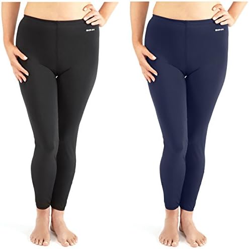 Bohn Ankle Length Ladies Swim Leggings (Size 16, Navy)