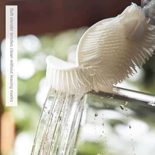 Image of Silicone Bottle Cleaning Brush, 360 Degree Rotational, Flexible Soft Bristle, Long Handle Cleaning Brush for Jar, Cup, Glass Mug Container and Kitchenware (29 x 5.5 x 1cm) (3)