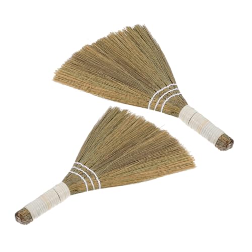 ABOOFAN 2pezzi Spazzola Frusta Scopa in Piccola Manuale Per Scrivania Halloween Pavimenti in Portatile