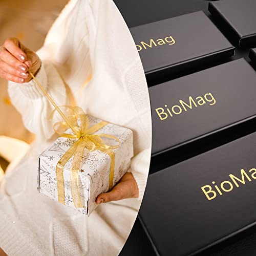 Biomag Magnetic Bracelet For Men,Titanium Steel Magnetic Bracelets For Arthritis And Pain Relief With Double Row Magnets, 9'' Adjustable Bracelet Jewelry Gifts For Father Boyfriend On Father's Day Birthday #TOP6