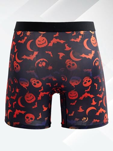 Men's Underwear Boxer Briefs Halloween Pattern Breathable Stretch Funny Novelty Gag Gifts for Men Elastic Underpants4