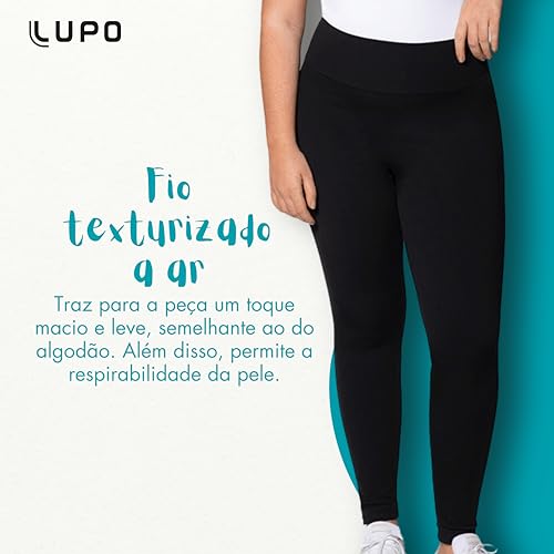 Calça Legging Lupo Sem Costura Loba Fio 150 Cintura Alta Feminino Adulto, Preto, G
