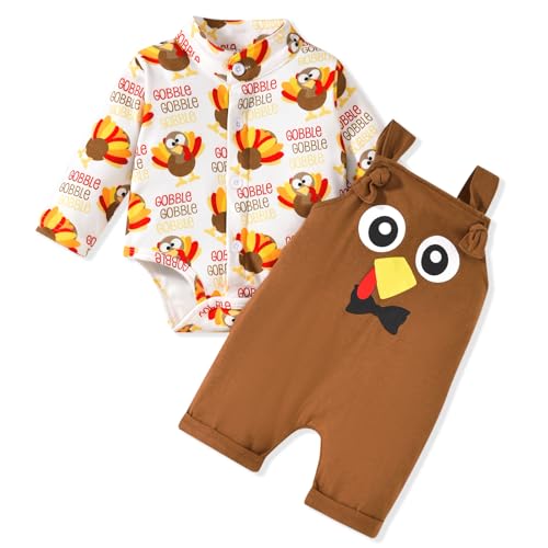 Image of Unutiylo Baby Boys Clothes for Gentleman Outfits,Toddler Overalls Baby Suspender Pants and Bodysuit Romper