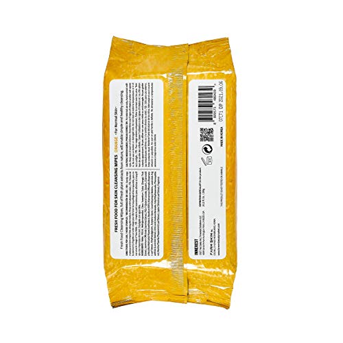 Face Wipes Makeup Remover Daily Simple Gentle Cleansing Cloth By Fresh Food For Skin (Orange, 2Pk Normal (120 Count)) #TOP2
