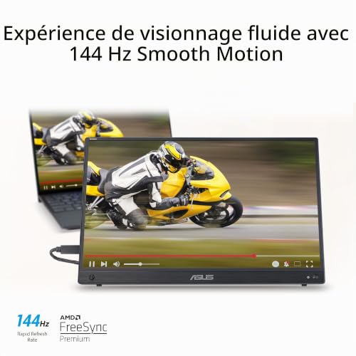 ASUS ZenScreen MB16AHG – Ecran PC Portable 15 6" FHD 1920 x 1080 Télétravail IPS 144Hz USB C Mini HDMI Freesync Premium Pied ergonomique Filtres lumière pour notebook et console - vue 9
