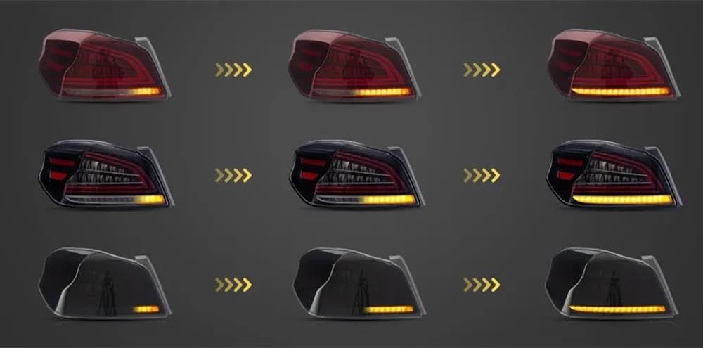Genérico Piloto Trasero Luz Trasera Led Para Subaru Para WRX 2014-2021 LED Coche Parada Freno Antiniebla Señal Giro Inversa Lámpara Traseras Indicador