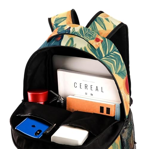 Sac à dos de campus multicolore avec motif chats style unique - 4