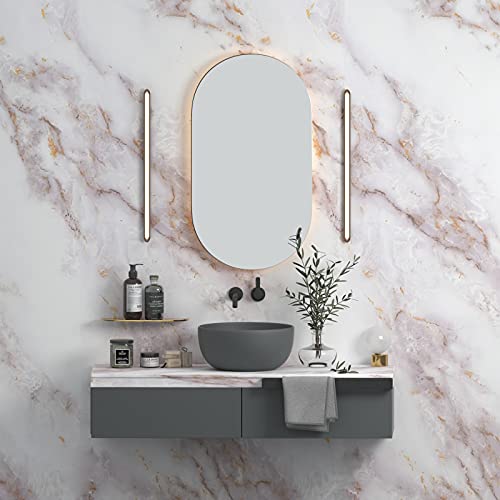 Cohoo Home Marble Contact Paper For Countertops Marble Wall Paper Matte Peel And Stick Wallpaper Removable Self Adhesive Granite Vinyl Film Waterproof Roll 15.7 Inch×79 Inch Thick thumb #7