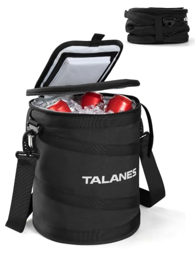 Image of 14-Can Insulated Golf Cart Cooler Bag Keeps Beverages Cold | Large Golf Cooler Sleeve with Adjustable Shoulder Strap & Collapsible Design, Ideal Gift for Golfers