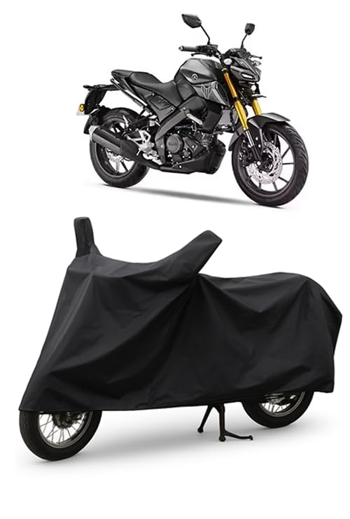Image of DAXO Waterproof Bike Cover for Yamaha MT 15 | All Weather Protection from Rain, Dust, & Scratches with Mirror Pockets & Buckle Belt | MT 15 Bike Cover