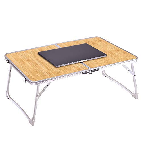 RAINBEAN Foldable Laptop Table Lapdesk,Breakfast Bed Serving Tray,Portable Mini Picnic Desk,Notebook Stand