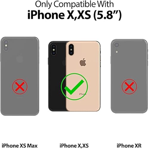 Iphone Xs Case, Iphone X Case [Sliding Card Holder] Goospery Protective Dual Layer Bumper [Tpu+Pc] Cover With Card Slot Wallet For Apple Iphone Xs/X - Red #TOP5