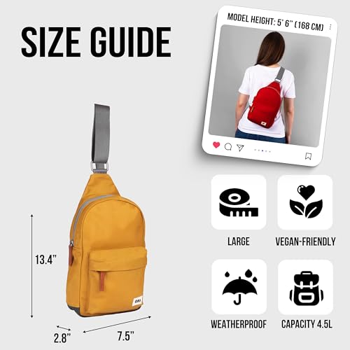 ORI LONDON Crossbody Bag - Large Nylon Travel Sling Bag for Women & Men with Chunky Zippers - The Willesden2