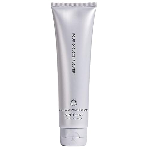 ARCONA Four O'Clock Flower - Crema limpiadora suave – Lavado facial hidratante para pieles sensibles, lavanda orgánica, té verde, manzanilla, ácido