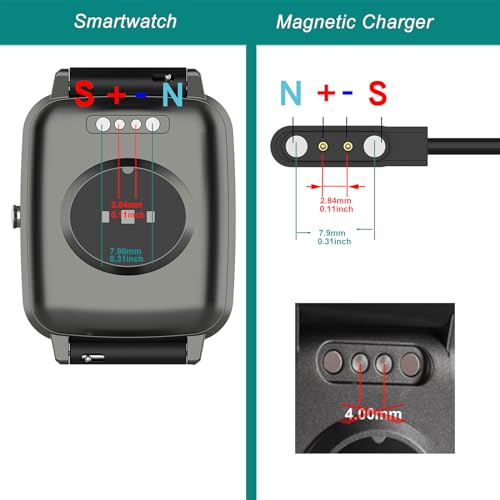 Mailink ML09 Smart Watch Charger Magnetic Compatible With Yamay Willful Letsfit Letscom, Magnetic Usb Charging Cable For Umidigi Uwatch 3S 3 2 2S Urun Smartwatch  thumb #1