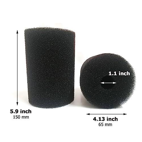 Image of 4 Pack Foam Filter Sponges for Canister Filters for Aquaclear 70 /110 Filters X-Large Overflow Filter Box Intake Round Pre-Filter 5.91 inch x 4.13 inch