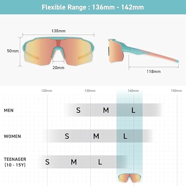 MOTIONVIEW Sports Sunglasses Outdoor HD High Contrast UV400 Running Baseball Softball Sports Eco-friendly