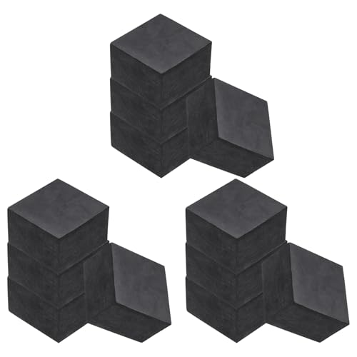 Almohadillas de goma antivibración cuadradas de 2x2x1.2 pulgadas para amortiguar impactos 12 uds