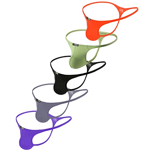 Men's Thong Underwear G-String Bulge Pouch Bikini T-back Underwear Low Rise Brief