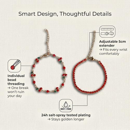 JZZ Gold Dainty Bracelet for Women, Adjustable Love Bracelet Set Jewelry Gift - Hypoallergenic, Size 6.7-8.7 Inches, Suitable for Parties, Office Wear, and Daily Use - image 2