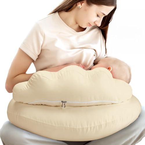 Image of PILLANI Nursing Pillow, Breastfeeding Pillows for Enhanced Safety & Comfort for Mom & Baby, Removable Cotton Cover, Adjustable Waist Strap, Breastfeeding Essentials, Baby Registry Search
