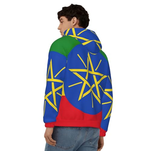 Sweat à capuche Éthiopie zippé en polyester doux pour le quotidien