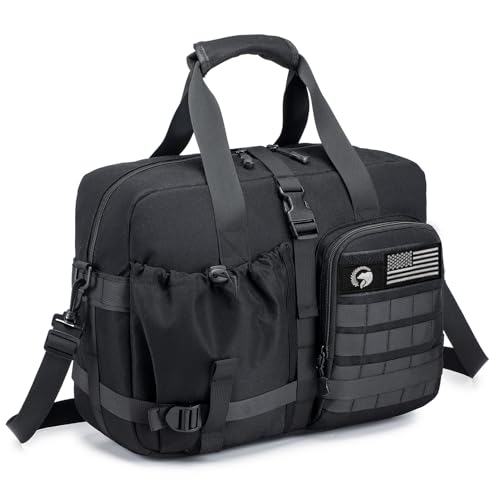 Carry On Travel Duffle Bag 40x30x15cm / 16x12x6 inch Personal item Bag for Airplane,Under Seat 15.6 inch Laptop Bag Black - Main Image