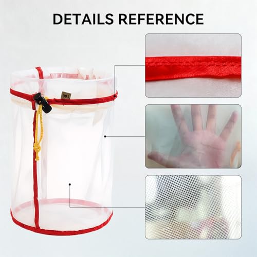 5 Gallonen Mesh Bubble Bags for Sustainable Filtration of Herbal Extracts, Pflanzsäcke Presssieb und Aufbewahrungsbeutel Kit für Kräuterextraktion und Produktion (25 to 220-Mikron)