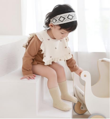 Little Kids Crew Socks Baby girl Casual Dress Solid Color Sock for Girls 10 Pack2