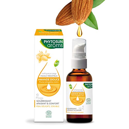 Phytosun Arôms – Huile Végétale Amande Douce BIO – 100 % pure et vierge – 50 ml