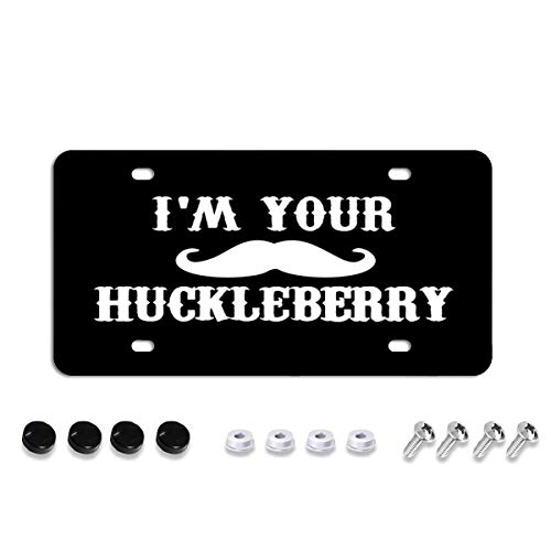 HCLIFE I'm Your Huckleberry License Plate,Decorative Car Front License Plate,Vanity Tag,Metal Car Plate,Aluminum Novelty License Plate for Men/Women/Boy/Girls Car,6 X 12 Inch