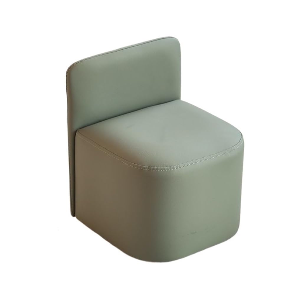 Tabouret ottoman polyvalent vert petit banc assis avec dossier