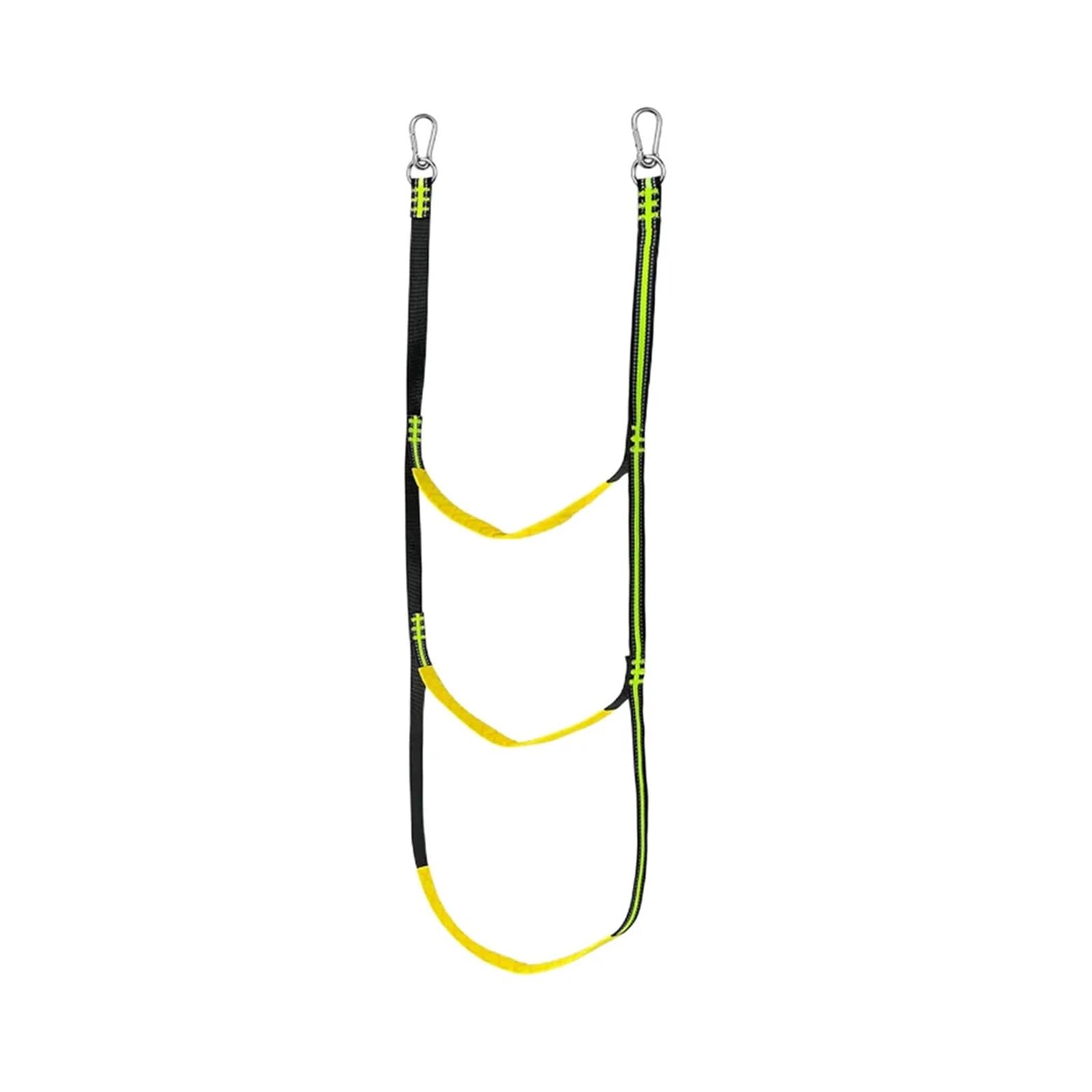Gcroet Rope Ladder, Nylon Boat Rope Ladder 3/4/5 Step 98/128/156 cm Kayak Canoe(98CM)