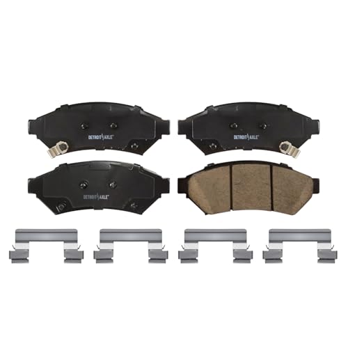 Image of Detroit Axle - Front Ceramic Brake Pads for 2004 Pontiac Grand Prix | Ceramic Brake Pads w /Hardware Replacement