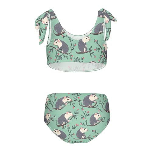 Wusikd Opossums Girls Swimsuits Two Piece Swimwear Bikini Set for for Girls Size 3T2