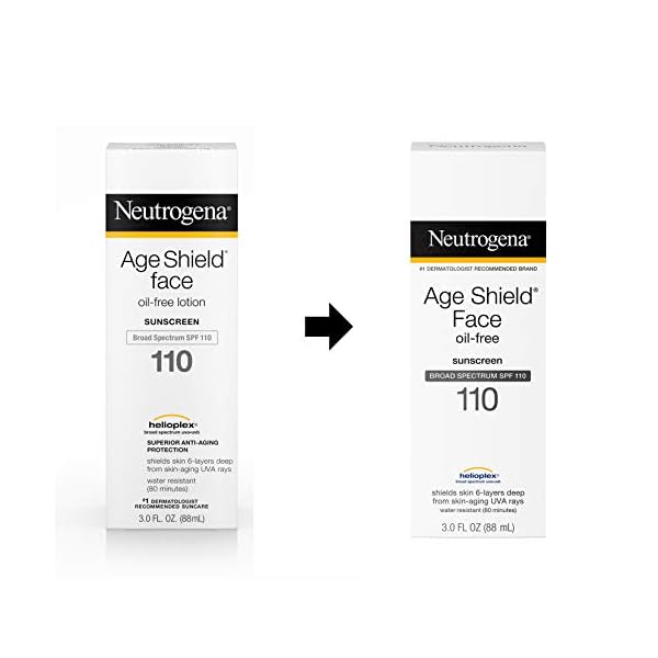 Neutrogena-Age-Shield-Face-Lotion-Sunscreen-with-Broad-Spectrum-SPF-110-Oil-Free-Non-Comedogenic-Moisturizing-Sunscreen-to-Prevent-Signs-of-Aging-3-fl-oz Neutrogena Age Shield Face Lotion Sunscreen with Broad Spectrum SPF 110, Oil-Free & Non-Comedogenic Moisturizing Sunscreen to Prevent Signs of Aging, 3 fl. oz