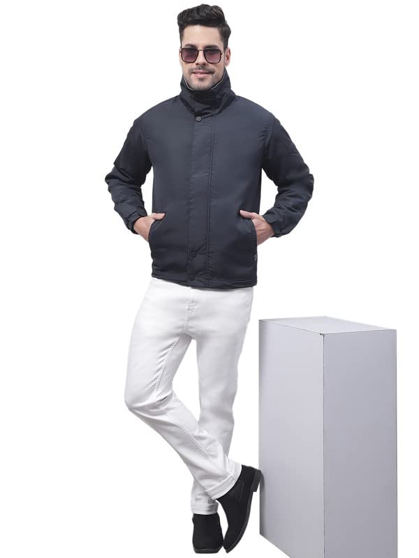 Image of Cantabil Navy-Blue Winter Wear Jacket Full Sleeve for Men l Jacket for Men l Winter Wear Jacket for Men (P MJKT00082 NAVY)