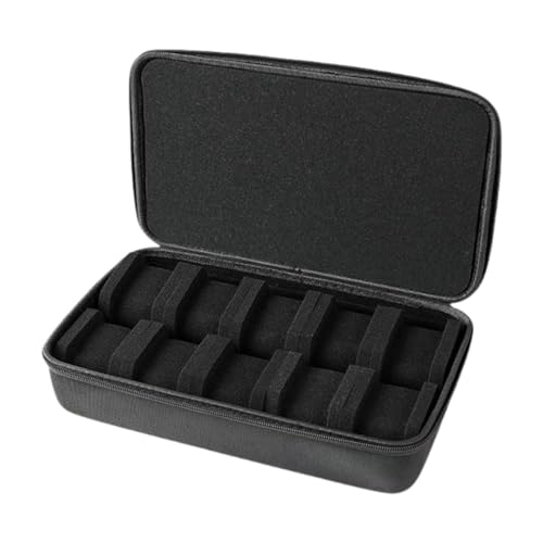 LCSVCCXA Estuche de Viaje para Relojes, Estuche Organizador con Asa, Caja para Relojes para Hombres Y Mujeres,