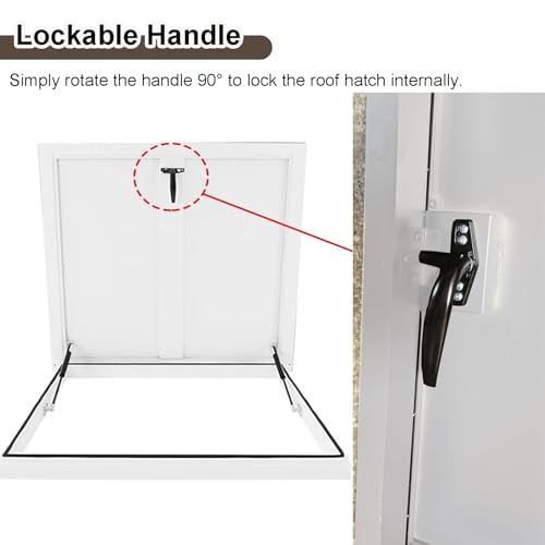 Escotilla de acceso al techo de aleación de aluminio con acabado blanco anticorrosión premium 4