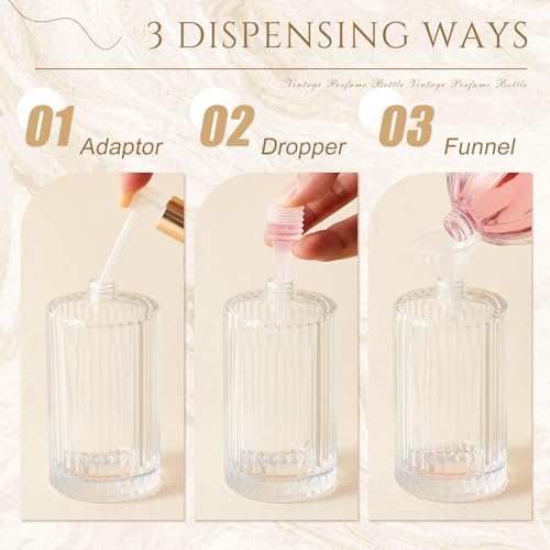 6 Pcs 100 ml Perfume Cologne Bottles Empty Refillable Travel Glass Chic Empty Perfume Spray Bottles Decorative Set for Men Women Portable Dispenser Fragrance Container Set3
