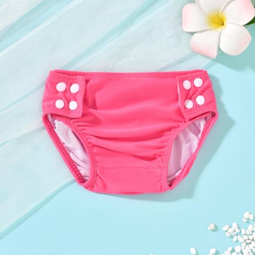 HINTINA Newborn Baby Girl Long Sleeve 2-Pieces Swimsuit Bathing Suit with Hat3