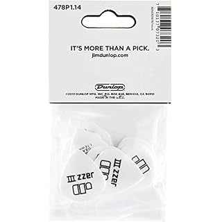 Dunlop 478 TORTEX White JAZZ III Picks (12-Pack) 1.14 mm - Les Beatles, Paul McCartney, John Lennon, RIngo Starr, George Harrison Dunlop 478 TORTEX White JAZZ III Picks (12-Pack) 1.14 mm – Image 5