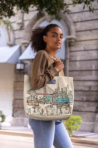 Cities Around the World Artwork Tote Bag Series- Designed in the USA, 17"x14", Double Sided Print, Souvenir & Gift3