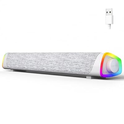SOULION R30 Plus Bluetooth Computer Speakers, Wired USB Powered Plug & Play