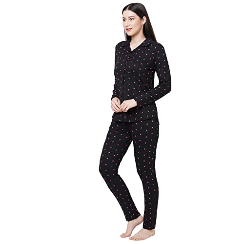Image of Sweet Dreams Women's Cotton Printed Night Suit Set