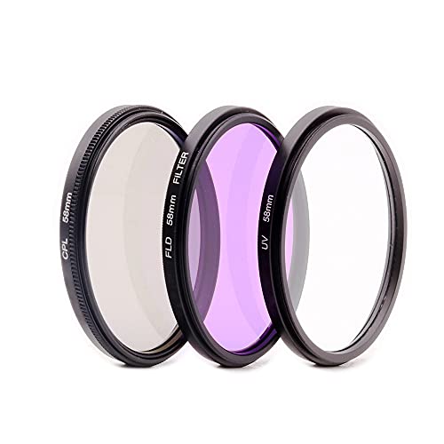 Filtros de lente UV CPL FLD 58mm para fotografía de viajes y paisajes limpios 3