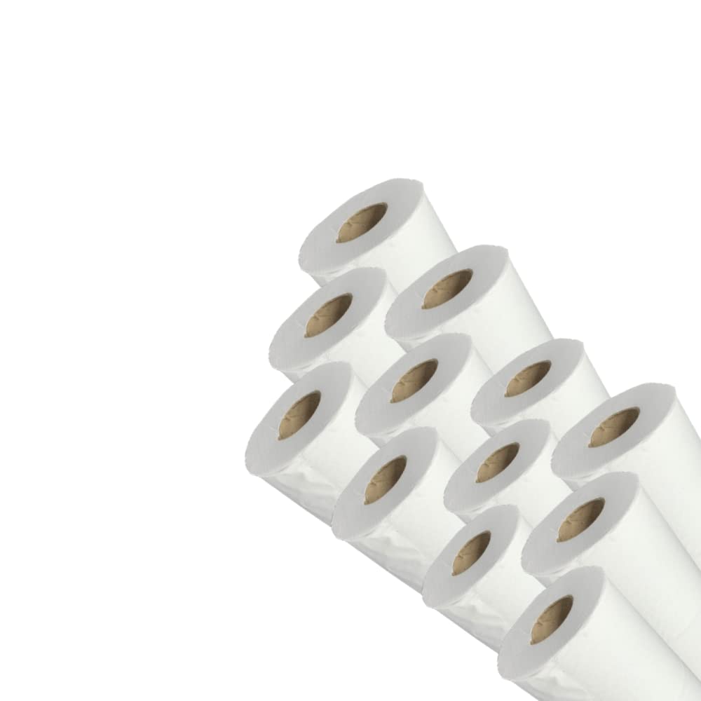 DSTOCK60- Lot de 12 rouleaux de draps d'examen ouate mêlée - 2 plis 2 x 18gr - Fabrication Française - Cabinets médicaux - Soins - Hygiène