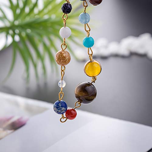 COLORFUL BLING Natural Stone Beads Solar System Bracelet Universe Galaxy The Eight Planets Guardian Star Bracelet Jewelry Healing Yoga Chakra Gifts for Women4