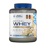 Applied Nutrition Critical Whey Protein Powder – 24g Protein per Serving, High Protein Powder, Protein Shake with BCAAs & Glutamine – Muscle Growth & Recovery (2Kg - 61 Servings) (Vanilla Ice Cream)